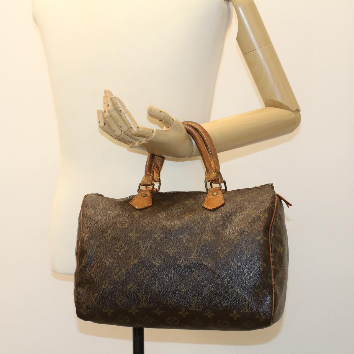 LOUIS VUITTON Monogram Speedy 30 Hand Bag M41526 LV Auth rd5186