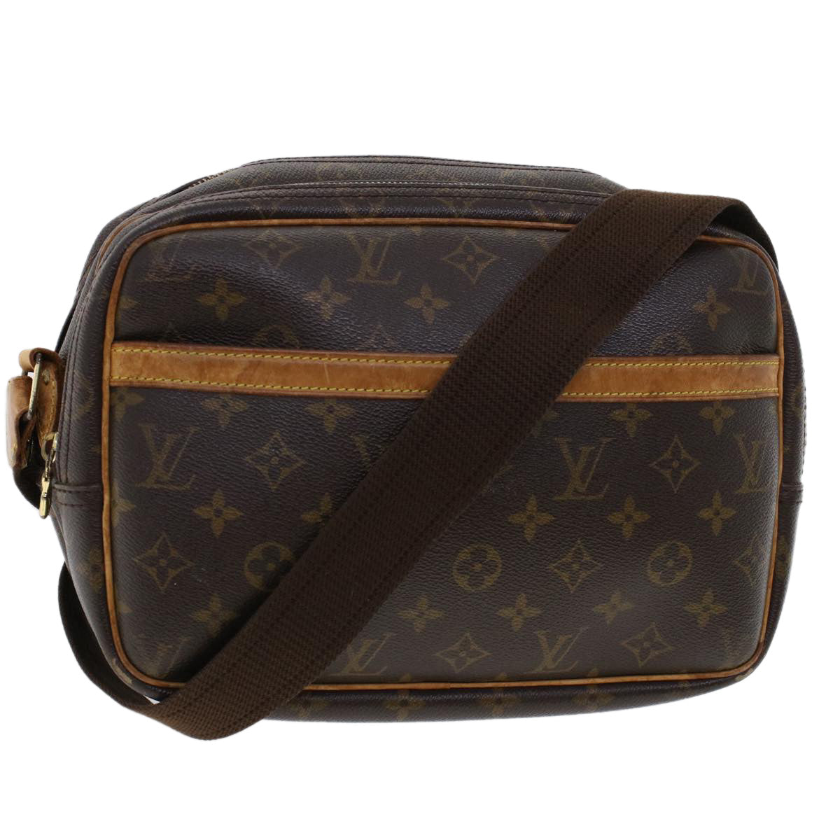 LOUIS VUITTON Monogram Reporter PM Shoulder Bag M45254 LV Auth rd5212