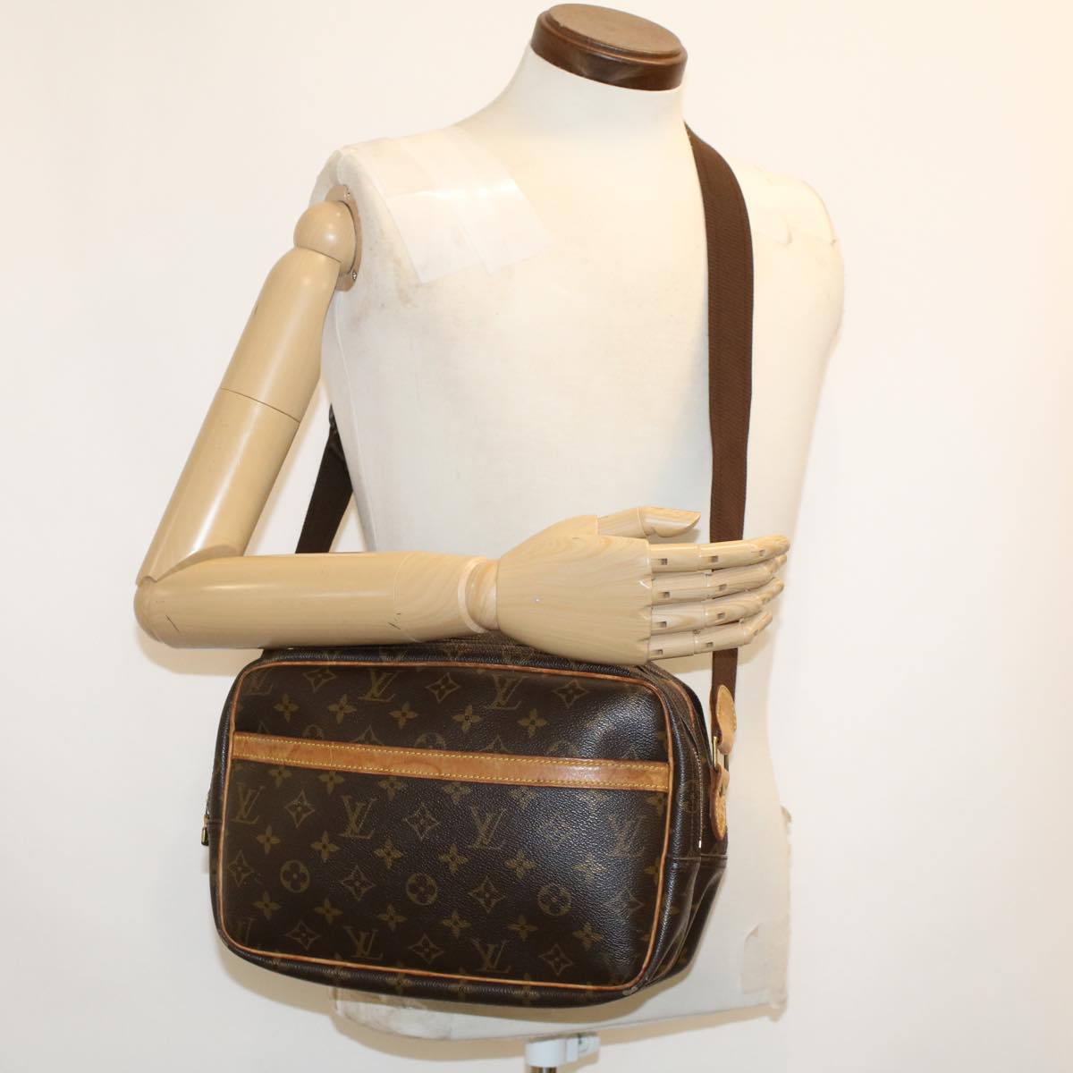 LOUIS VUITTON Monogram Reporter PM Shoulder Bag M45254 LV Auth rd5212