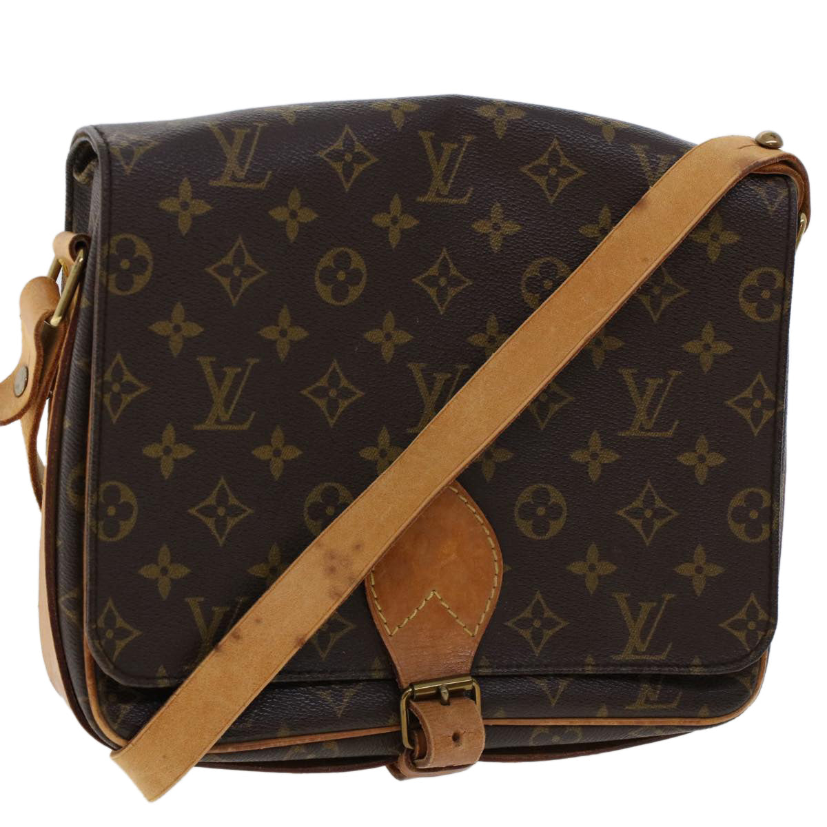 LOUIS VUITTON Monogram Cartouchiere MM Shoulder Bag M51253 LV Auth rd5290