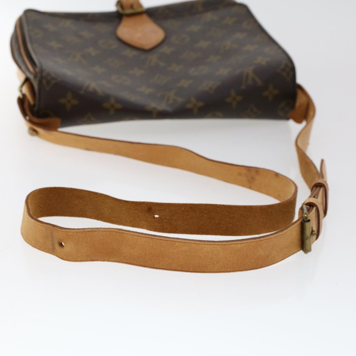 LOUIS VUITTON Monogram Cartouchiere MM Shoulder Bag M51253 LV Auth rd5290