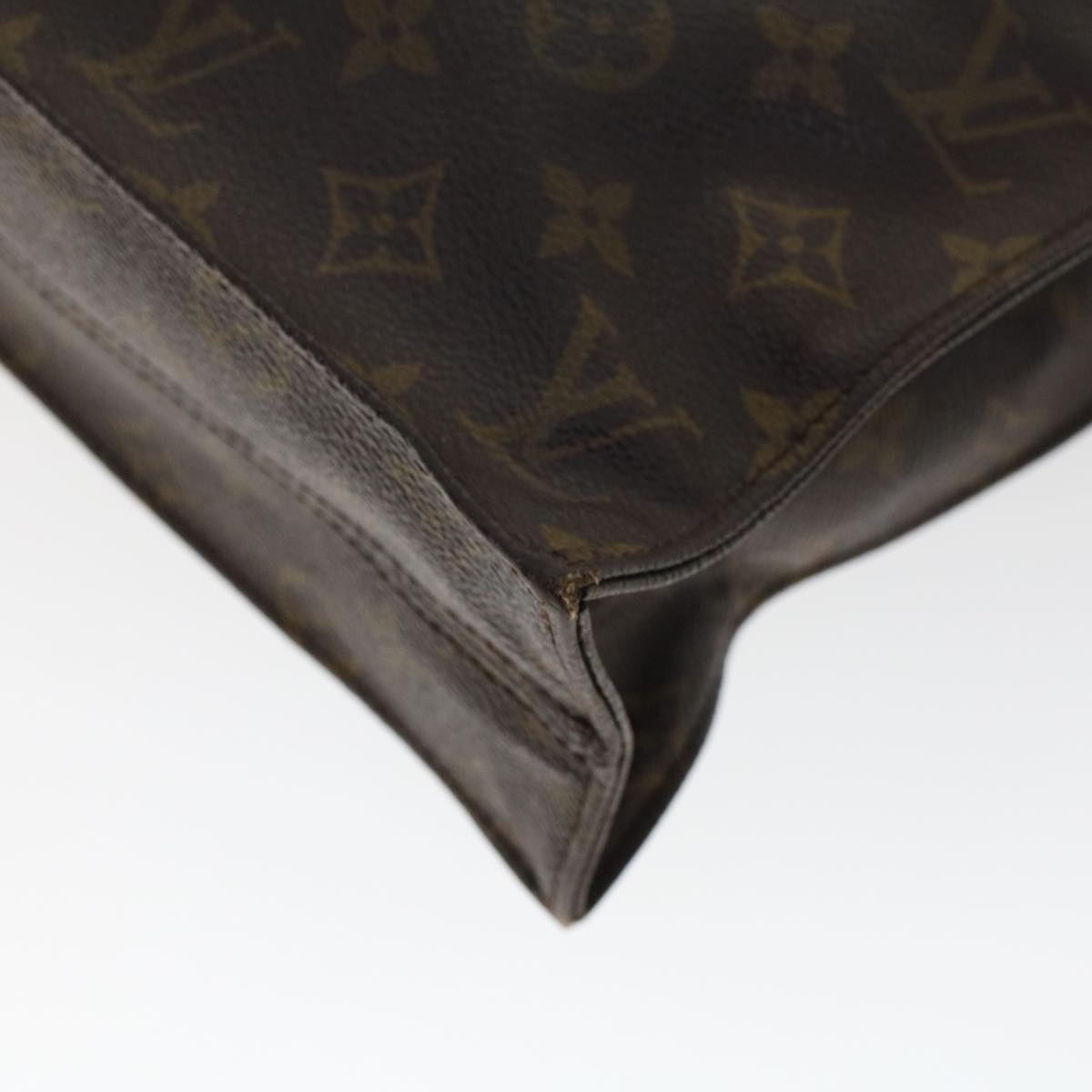 LOUIS VUITTON Monogram Sac Plat Hand Bag M51140 LV Auth rd5293