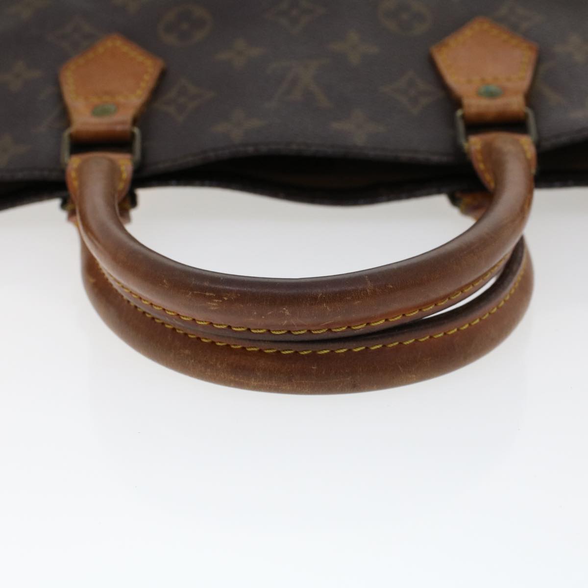 LOUIS VUITTON Monogram Sac Plat Hand Bag M51140 LV Auth rd5293