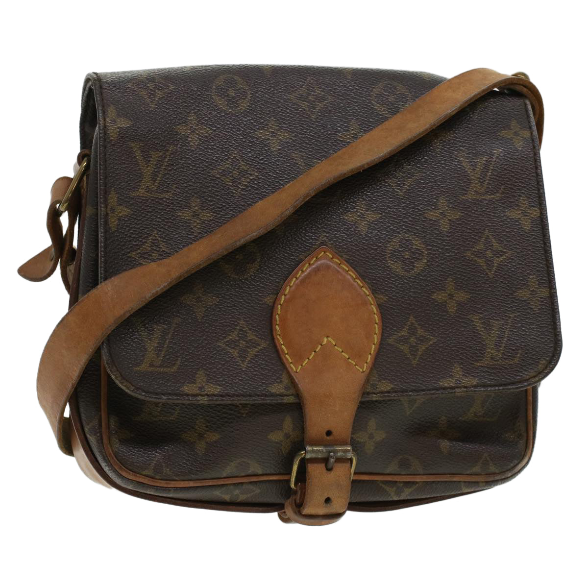 LOUIS VUITTON Monogram Cartouchiere PM Shoulder Bag M51254 LV Auth rd5298