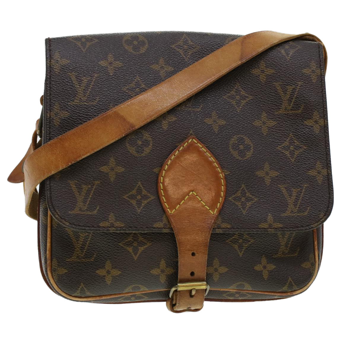 LOUIS VUITTON Monogram Cartouchiere MM Shoulder Bag M51253 LV Auth rd5313