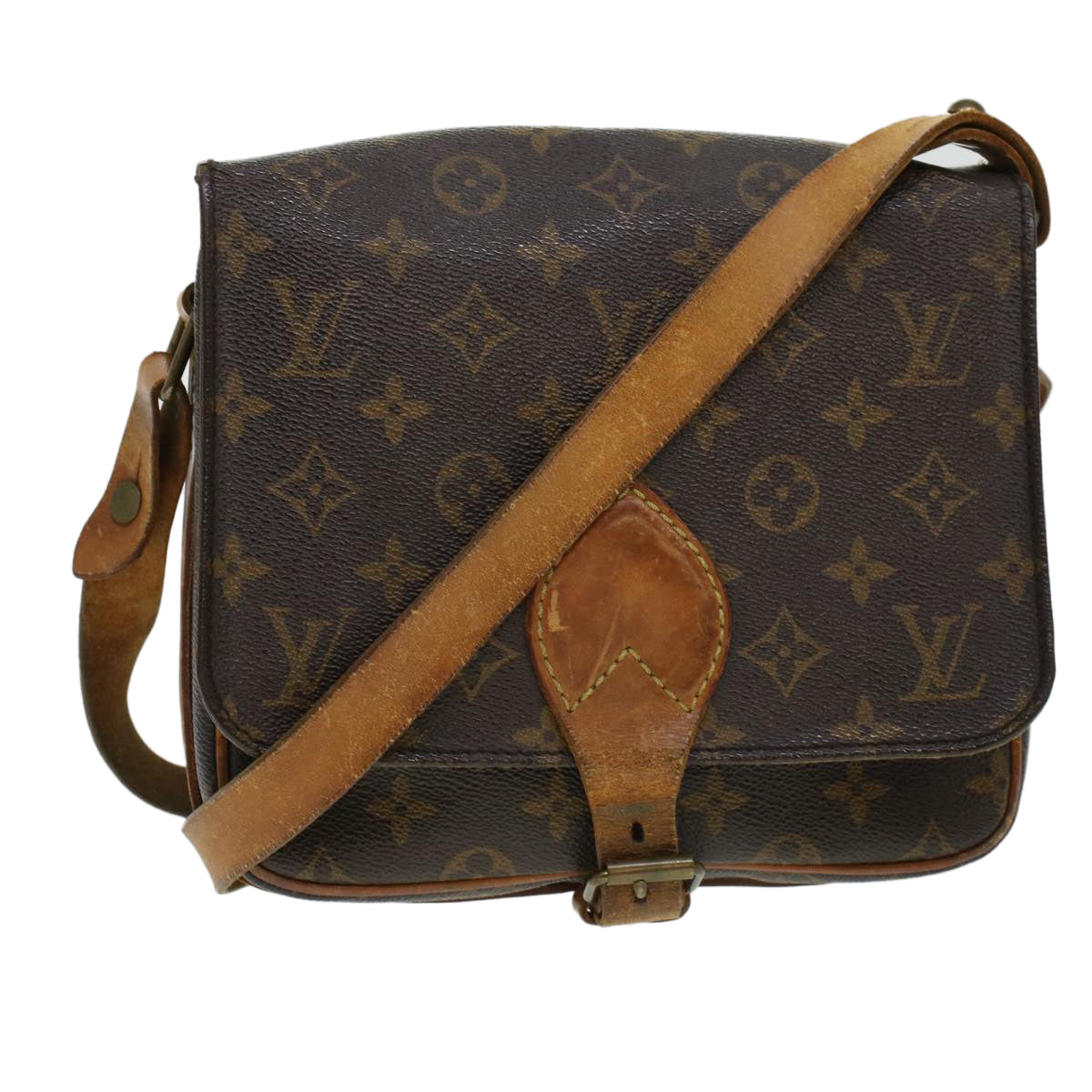 LOUIS VUITTON Monogram Cartouchiere MM Shoulder Bag M51253 LV Auth rd5322