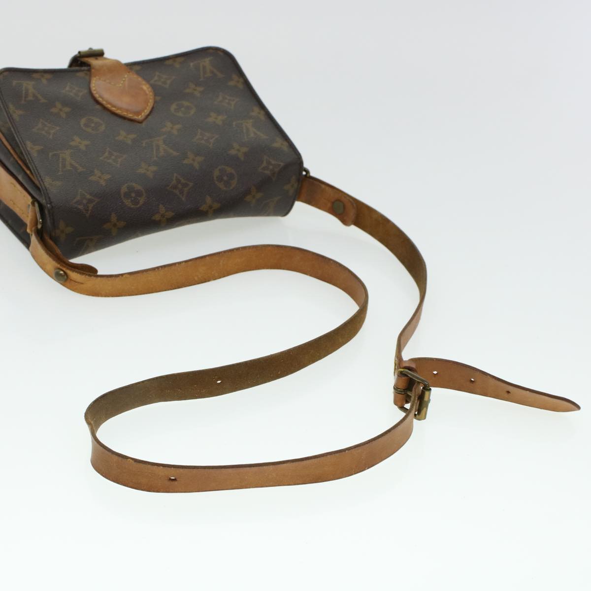 LOUIS VUITTON Monogram Cartouchiere MM Shoulder Bag M51253 LV Auth rd5322