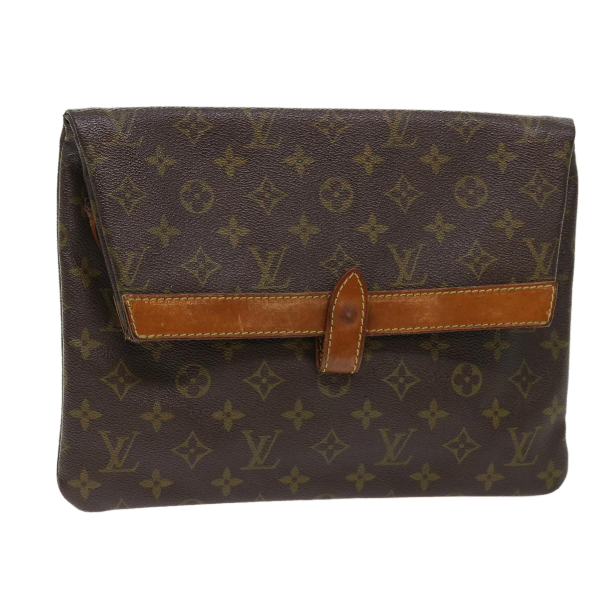 LOUIS VUITTON Monogram Pochette Priant Clutch Bag M51805 LV Auth rd5400