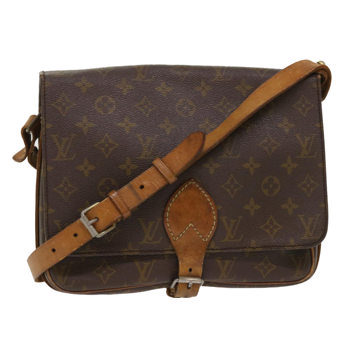 LOUIS VUITTON Monogram Cartouchiere GM Shoulder Bag M51252 LV Auth rd5412