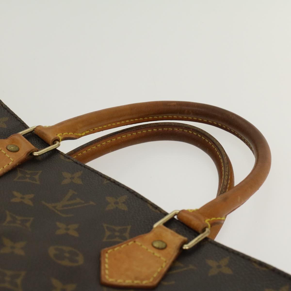 LOUIS VUITTON Monogram Sac Plat Hand Bag M51140 LV Auth rd5482