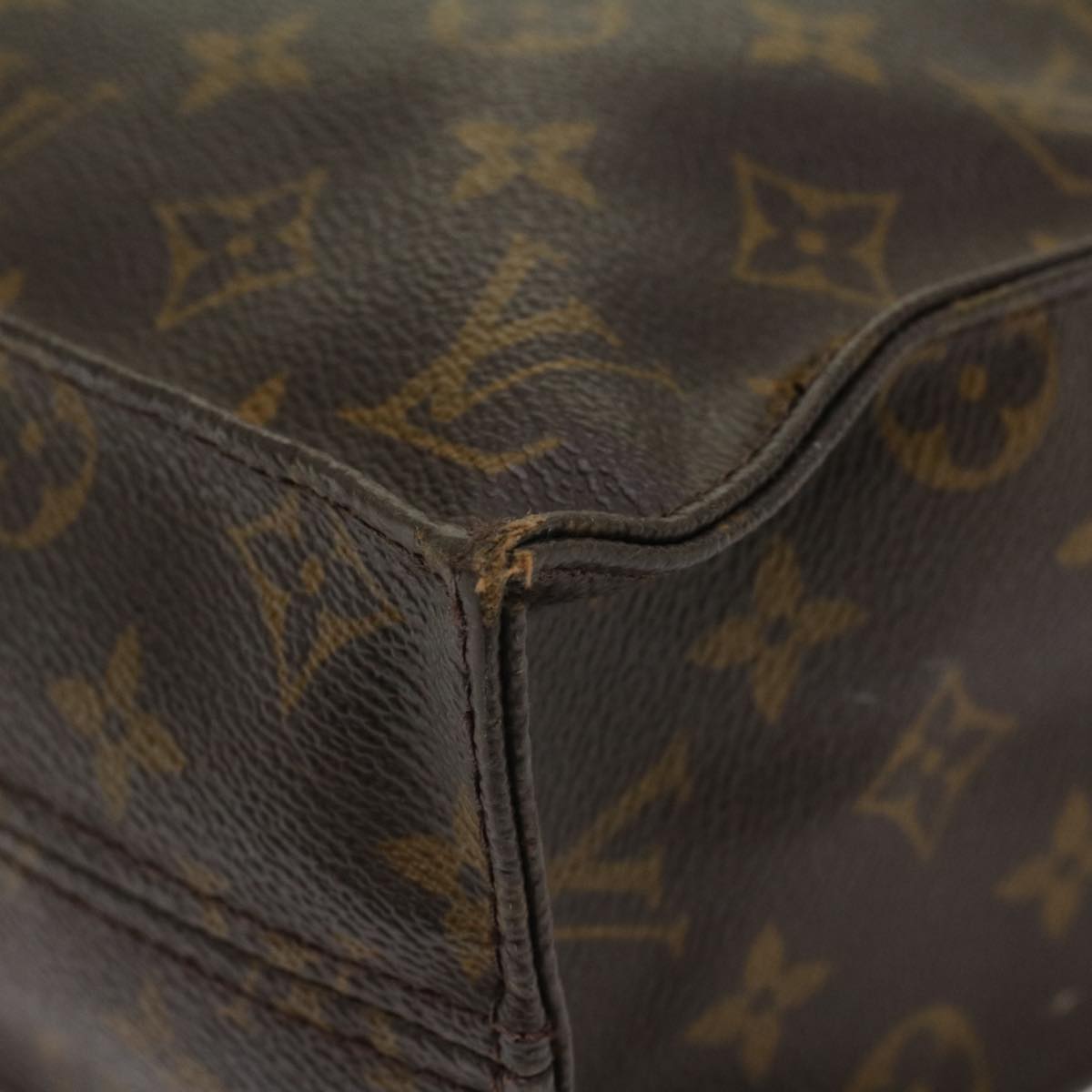 LOUIS VUITTON Monogram Sac Plat Hand Bag M51140 LV Auth rd5482