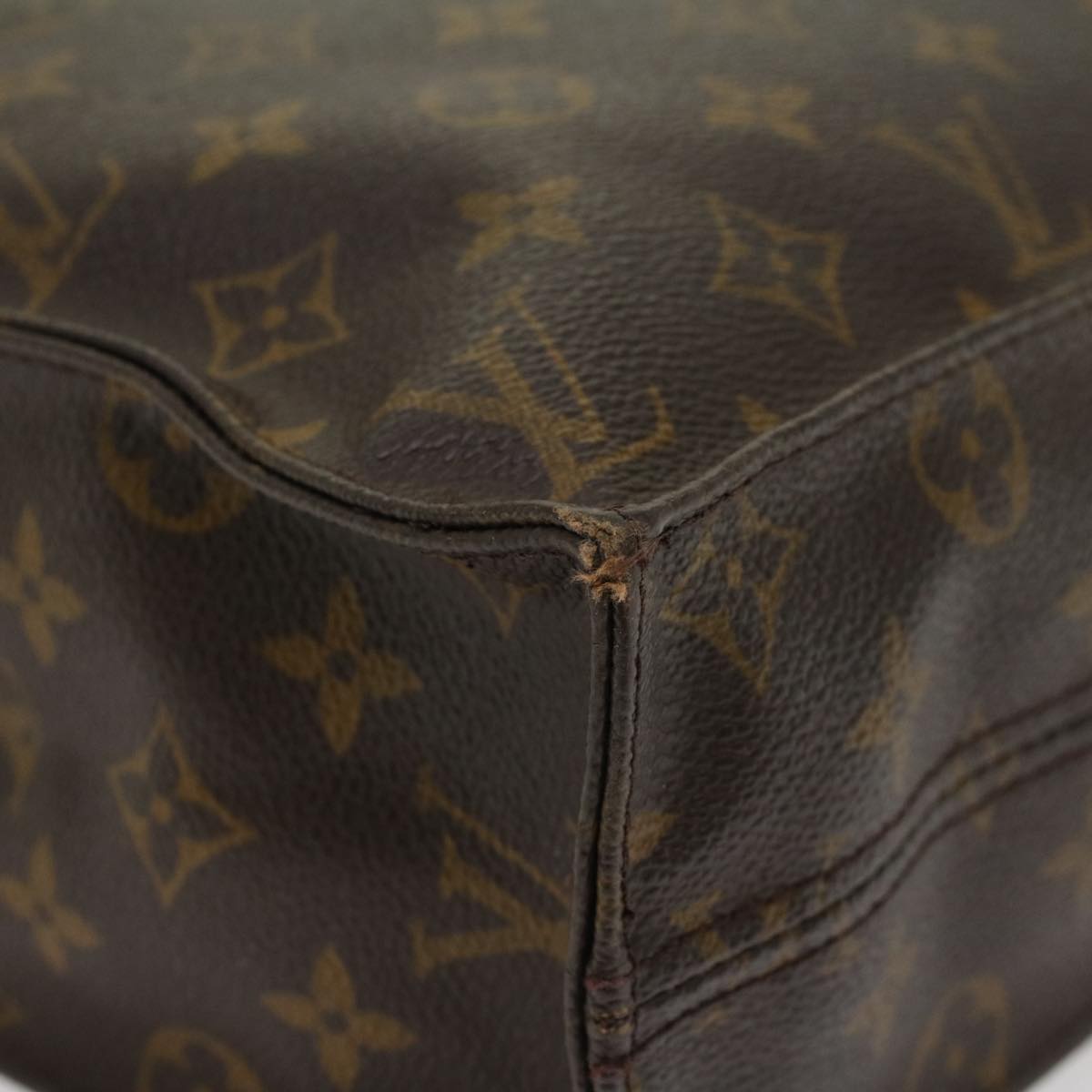 LOUIS VUITTON Monogram Sac Plat Hand Bag M51140 LV Auth rd5482