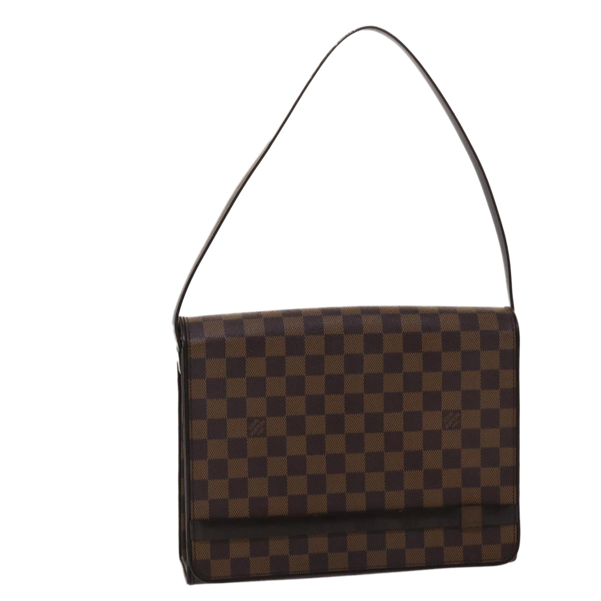 LOUIS VUITTON Damier Ebene Tribeca Carre Shoulder Bag  N51161 LV Auth rd5512