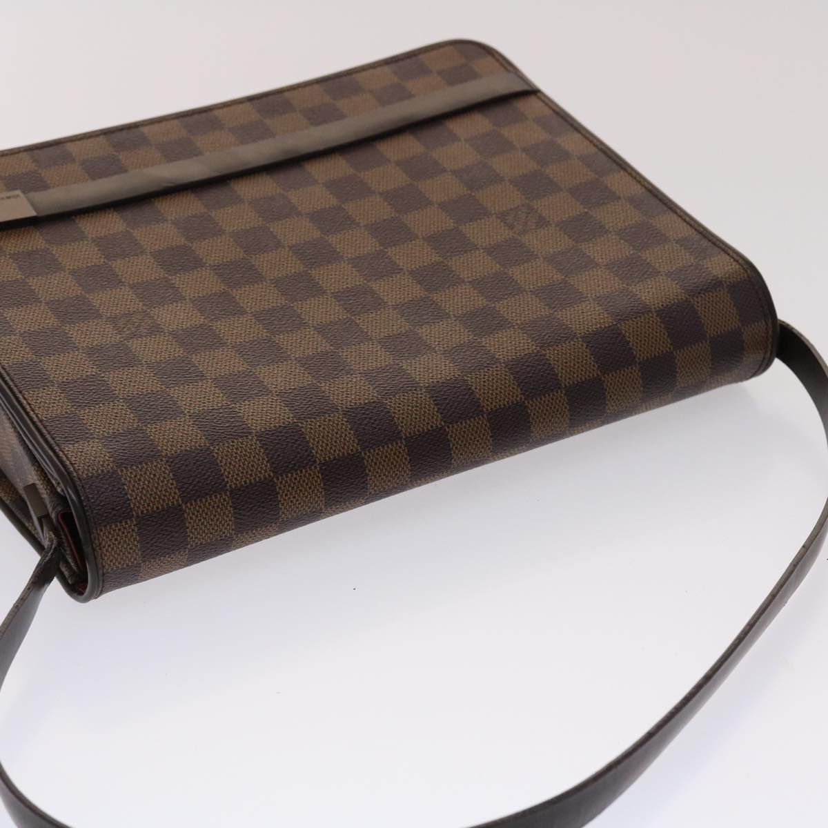 LOUIS VUITTON Damier Ebene Tribeca Carre Shoulder Bag  N51161 LV Auth rd5512