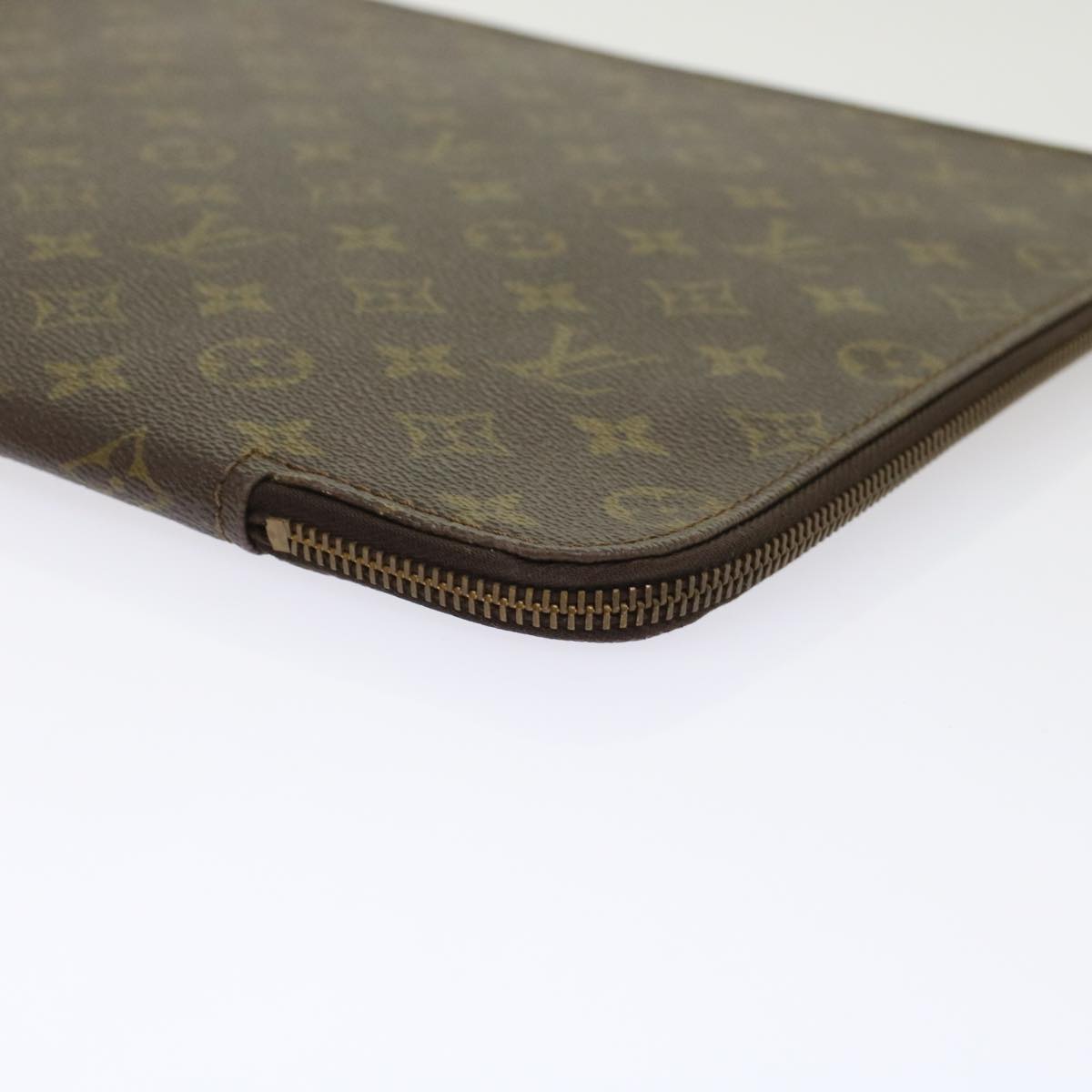 LOUIS VUITTON Monogram Poche Document Briefcase Vintage M53400 LV Auth rd5555