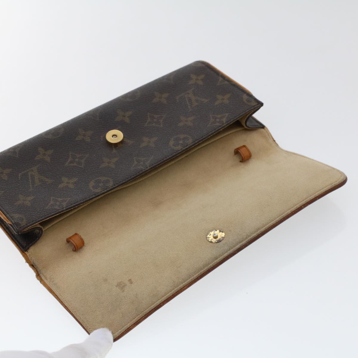 LOUIS VUITTON Monogram Pochette Twin GM Shoulder Bag M51852 LV Auth rd5563