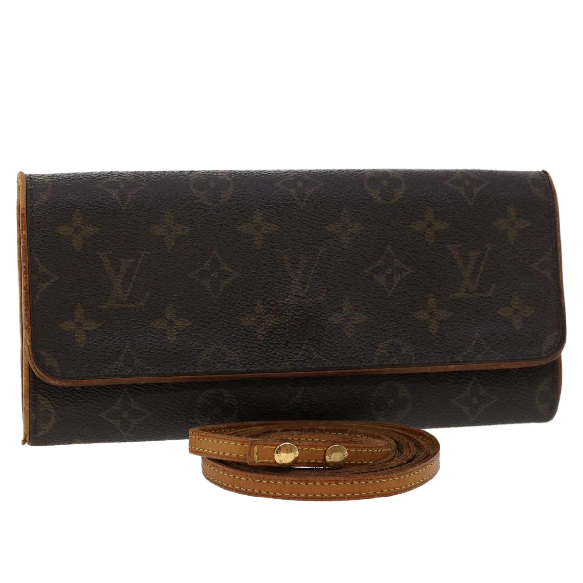 LOUIS VUITTON Monogram Pochette Twin GM Shoulder Bag M51852 LV Auth rd5563