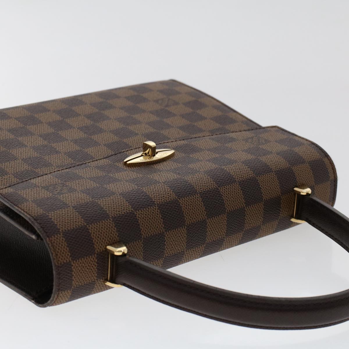 LOUIS VUITTON Damier Ebene Malesherbes Hand Bag N51379 LV Auth rd5625