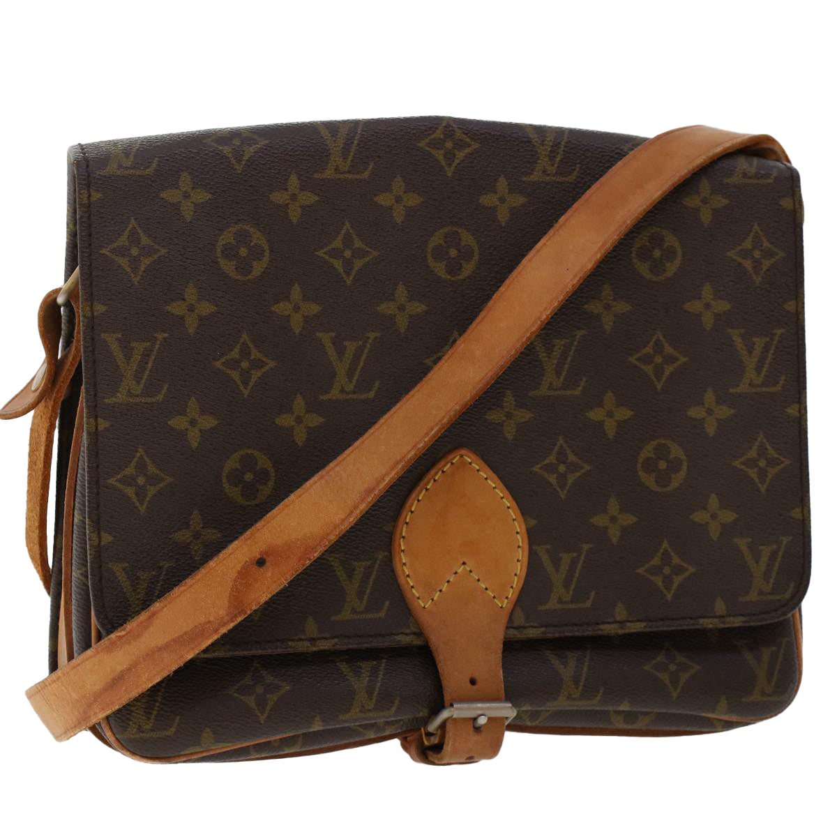 LOUIS VUITTON Monogram Cartouchiere GM Shoulder Bag M51252 LV Auth rd5641