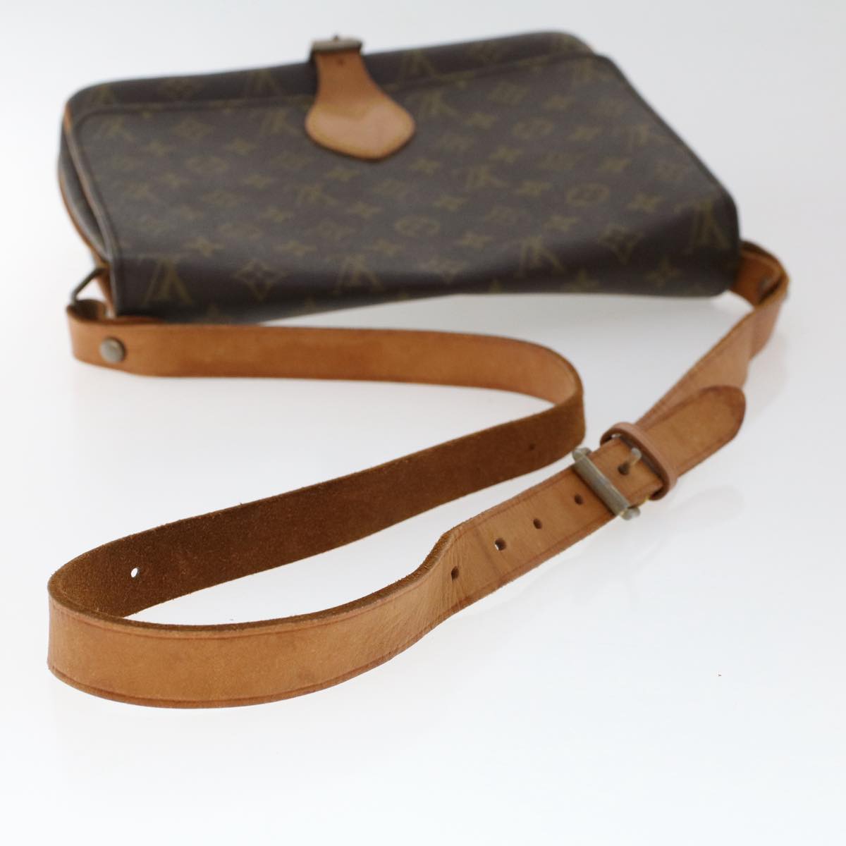 LOUIS VUITTON Monogram Cartouchiere GM Shoulder Bag M51252 LV Auth rd5641