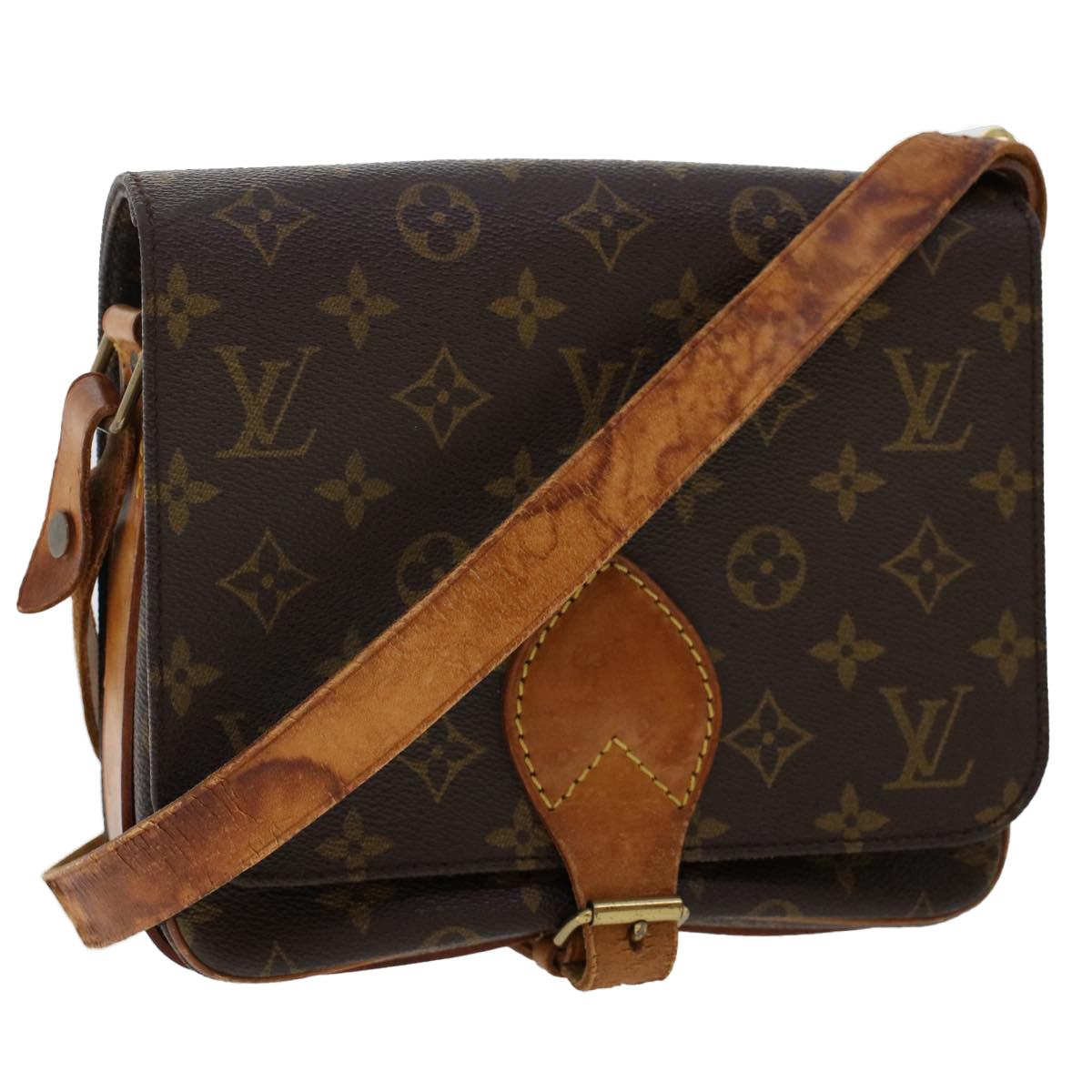 LOUIS VUITTON Monogram Cartouchiere MM Shoulder Bag M51253 LV Auth rd5644