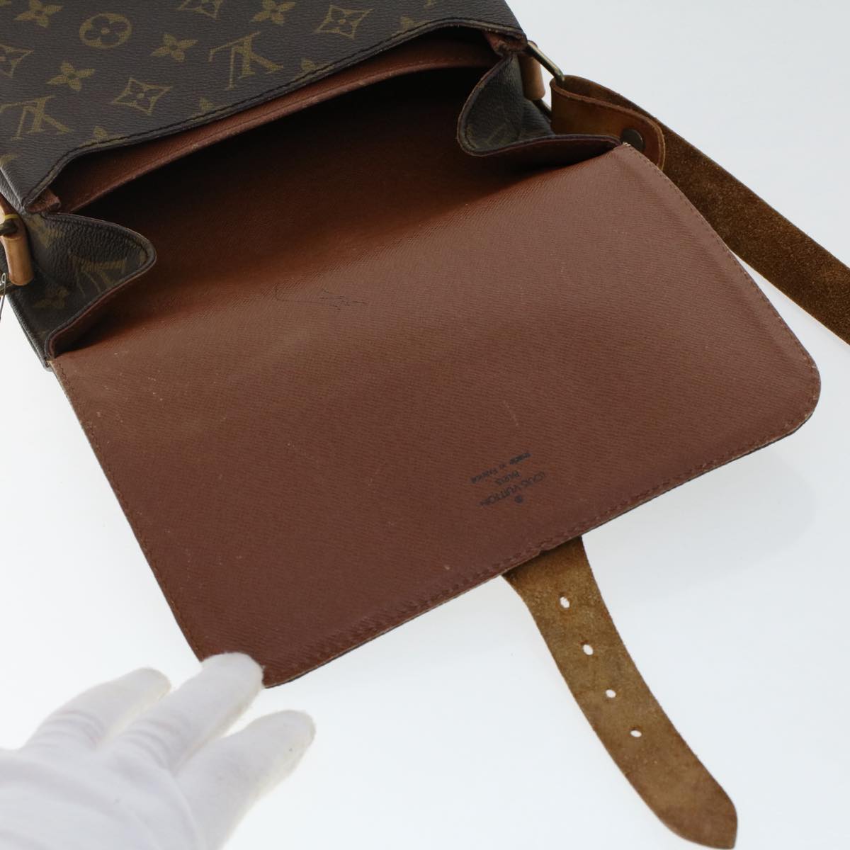 LOUIS VUITTON Monogram Cartouchiere MM Shoulder Bag M51253 LV Auth rd5644