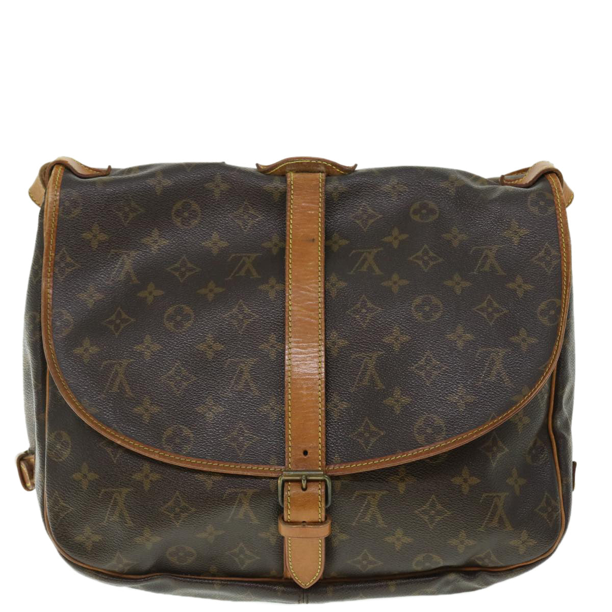 LOUIS VUITTON Monogram Saumur 35 Shoulder Bag M42254 LV Auth rd5669 - 0