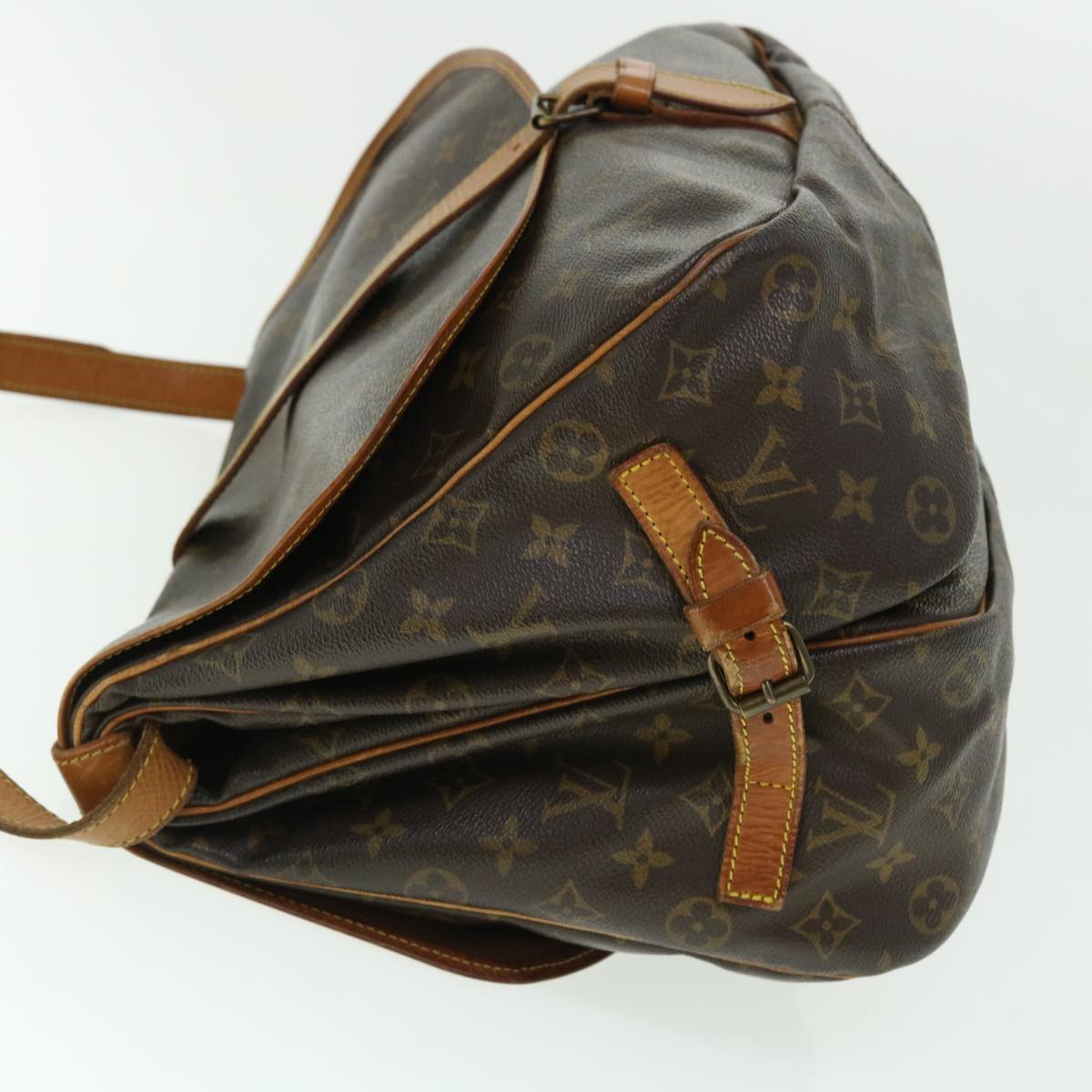 LOUIS VUITTON Monogram Saumur 35 Shoulder Bag M42254 LV Auth rd5669