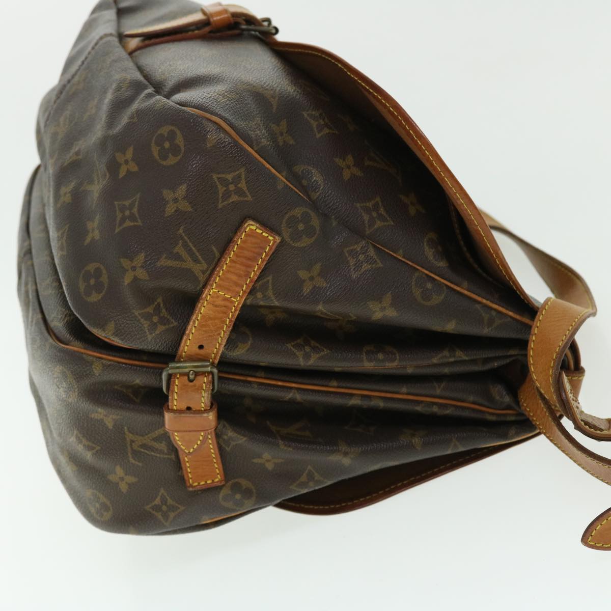 LOUIS VUITTON Monogram Saumur 35 Shoulder Bag M42254 LV Auth rd5669