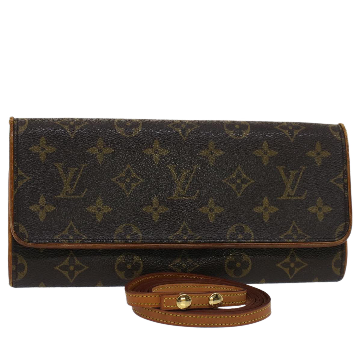 LOUIS VUITTON Monogram Pochette Twin GM Shoulder Bag M51852 LV Auth rd5672