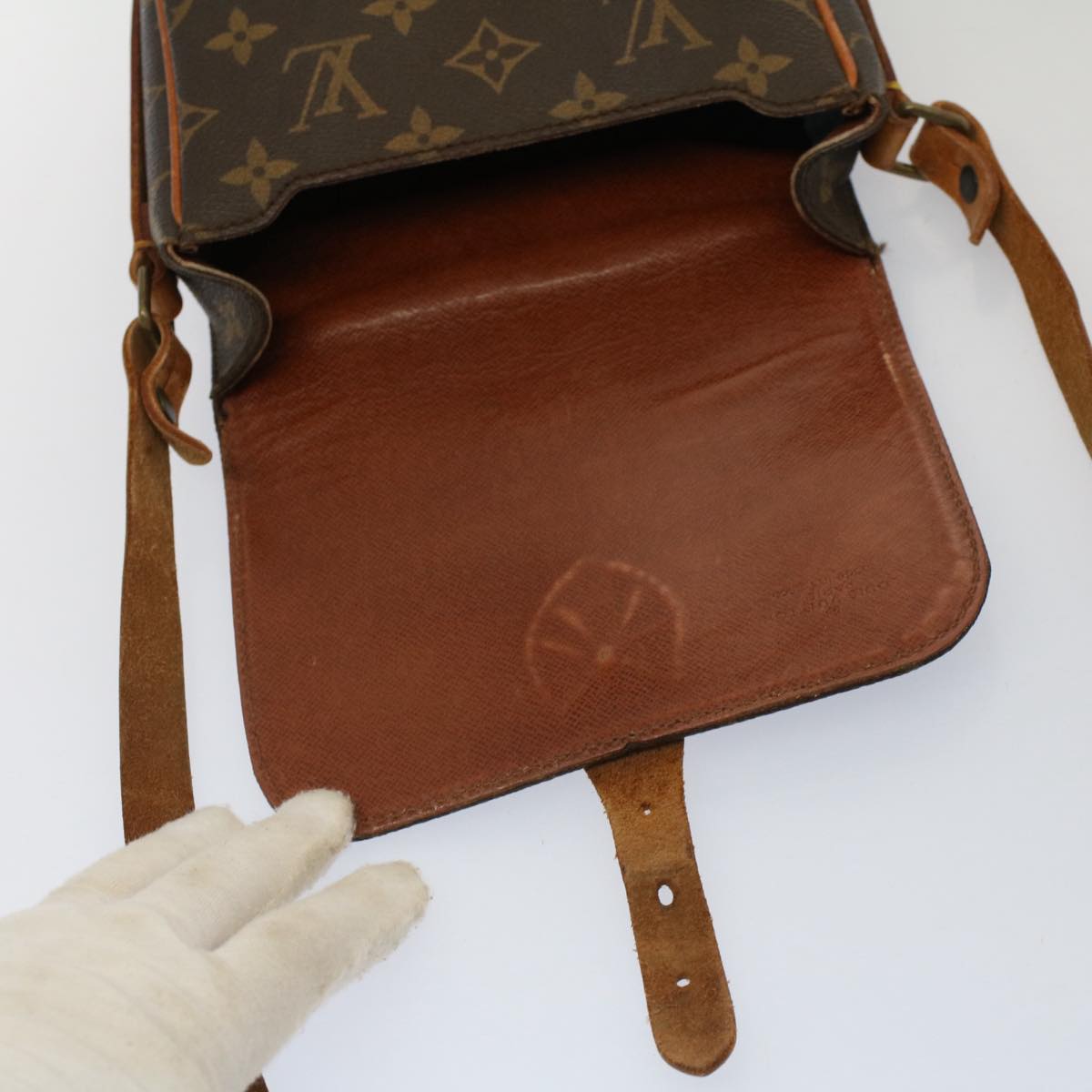 LOUIS VUITTON Monogram Cartouchiere PM Shoulder Bag M51254 LV Auth rd5683