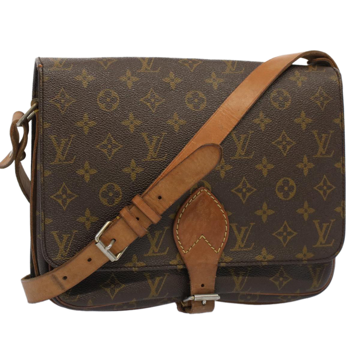 LOUIS VUITTON Monogram Cartouchiere GM Shoulder Bag M51252 LV Auth rd5688