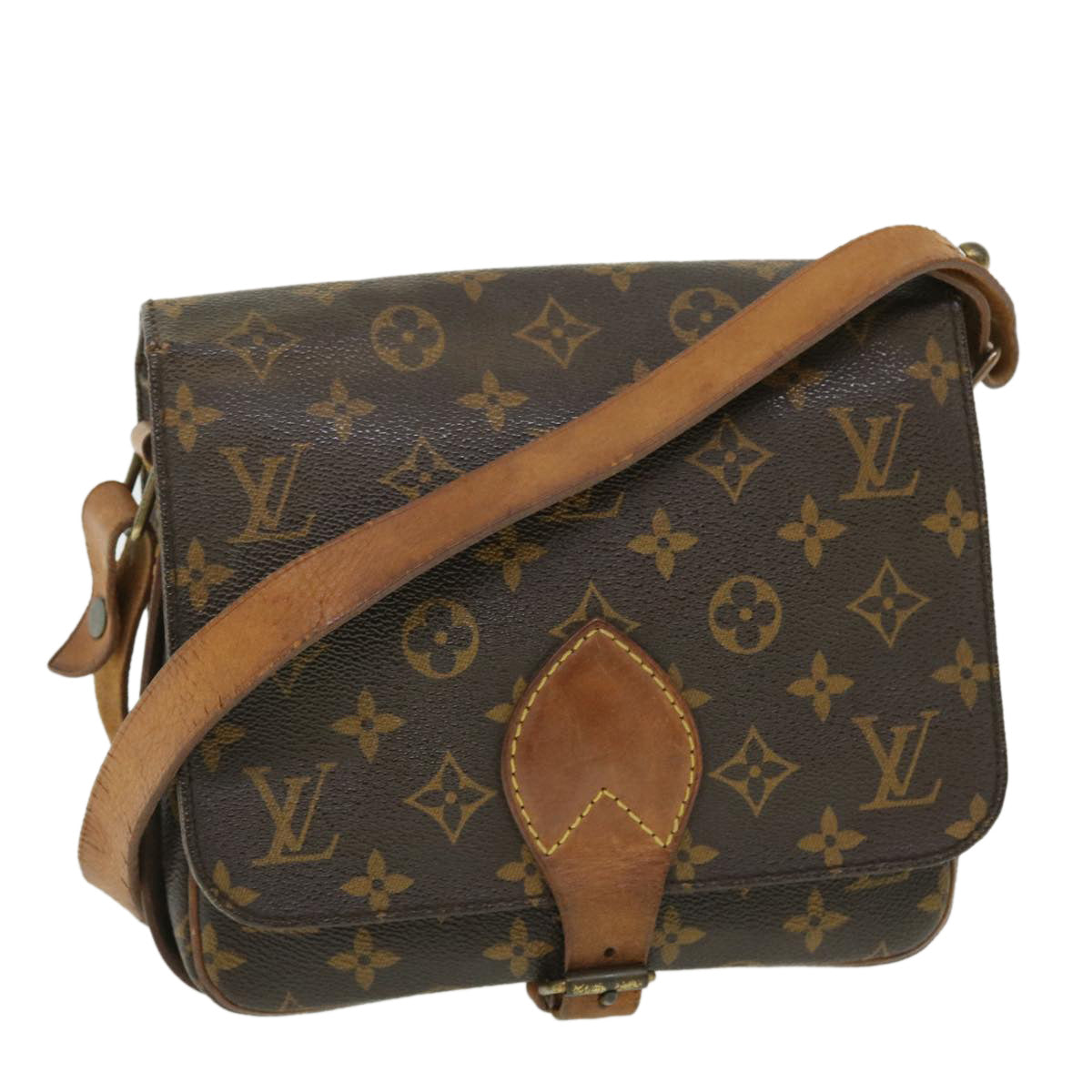 LOUIS VUITTON Monogram Cartouchiere MM Shoulder Bag M51253 LV Auth rd5730