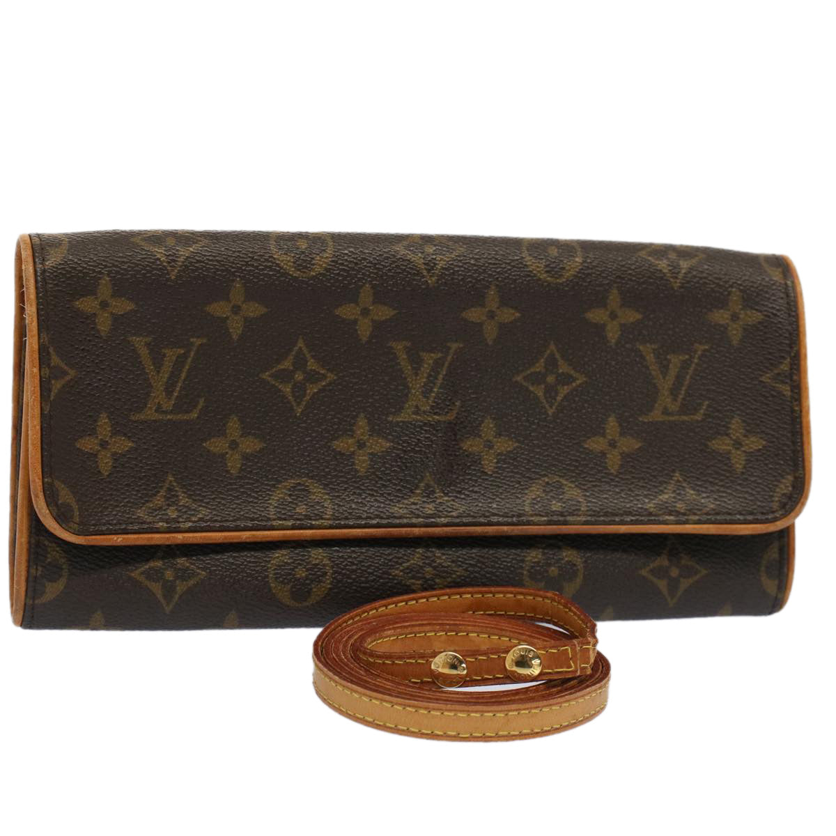 LOUIS VUITTON Monogram Pochette Twin GM Shoulder Bag M51852 LV Auth rd5734