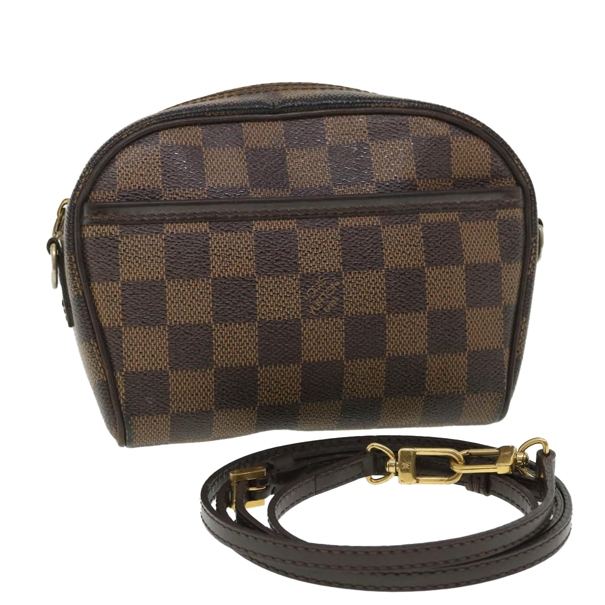 LOUIS VUITTON Damier Ebene Pochette Ipanema Shoulder Bag N51296 LV Auth rd5756