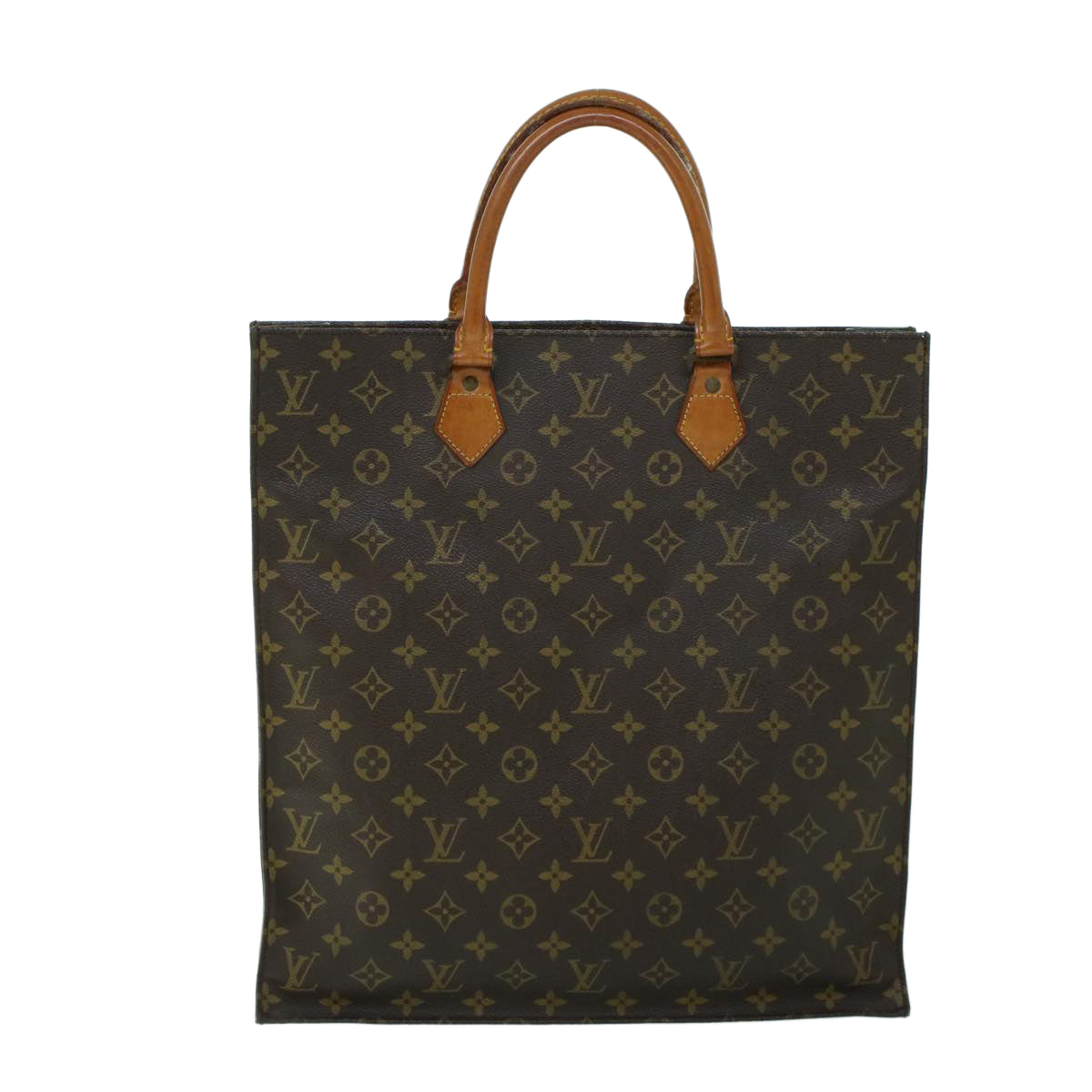 LOUIS VUITTON Monogram Sac Plat Hand Bag M51140 LV Auth rd5773 - 0