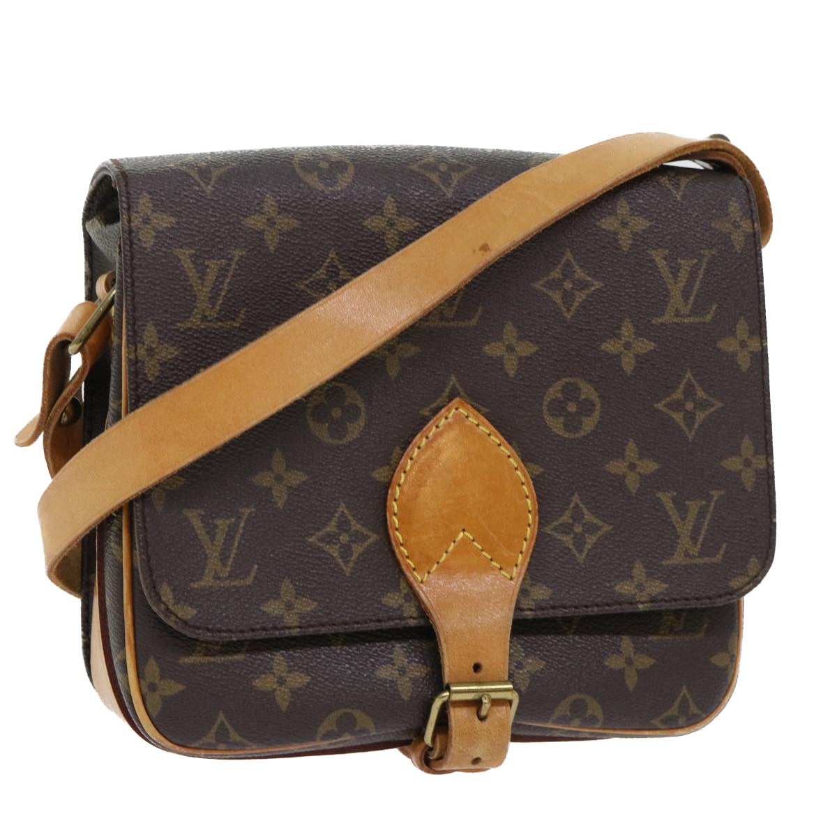 LOUIS VUITTON Monogram Cartouchiere MM Shoulder Bag M51253 LV Auth rd5778