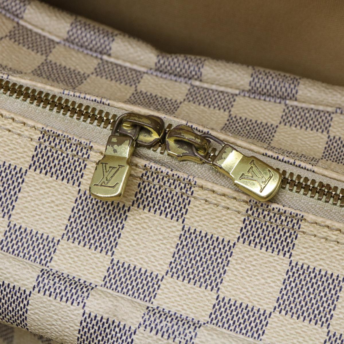 LOUIS VUITTON Damier Azur Naviglio Shoulder Bag N51189 LV Auth rd5801