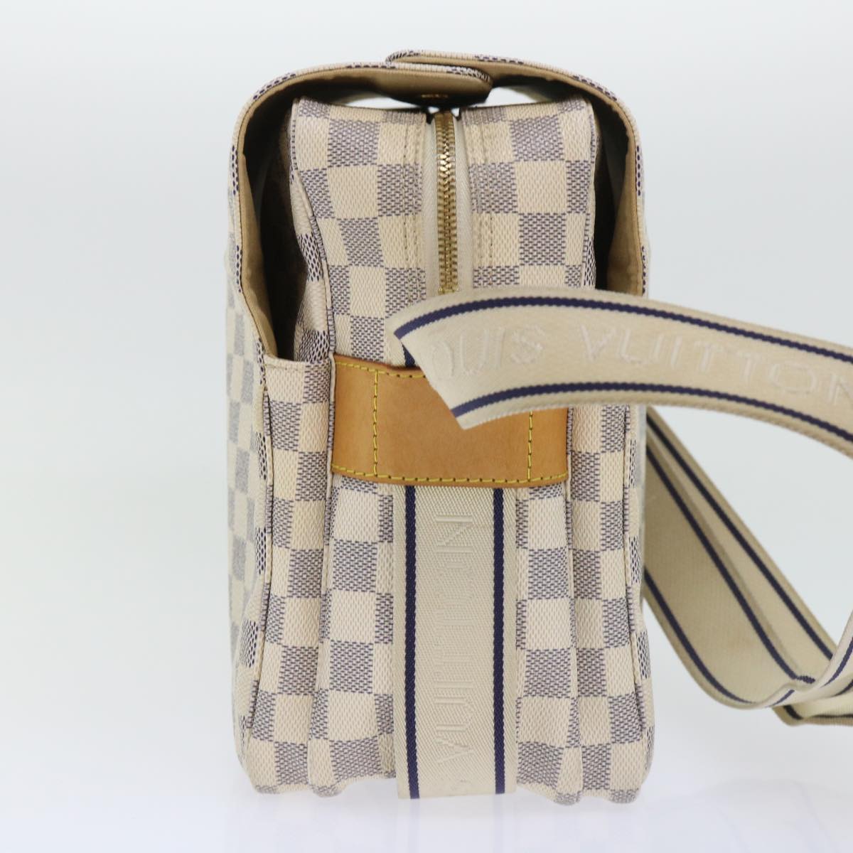 LOUIS VUITTON Damier Azur Naviglio Shoulder Bag N51189 LV Auth rd5801