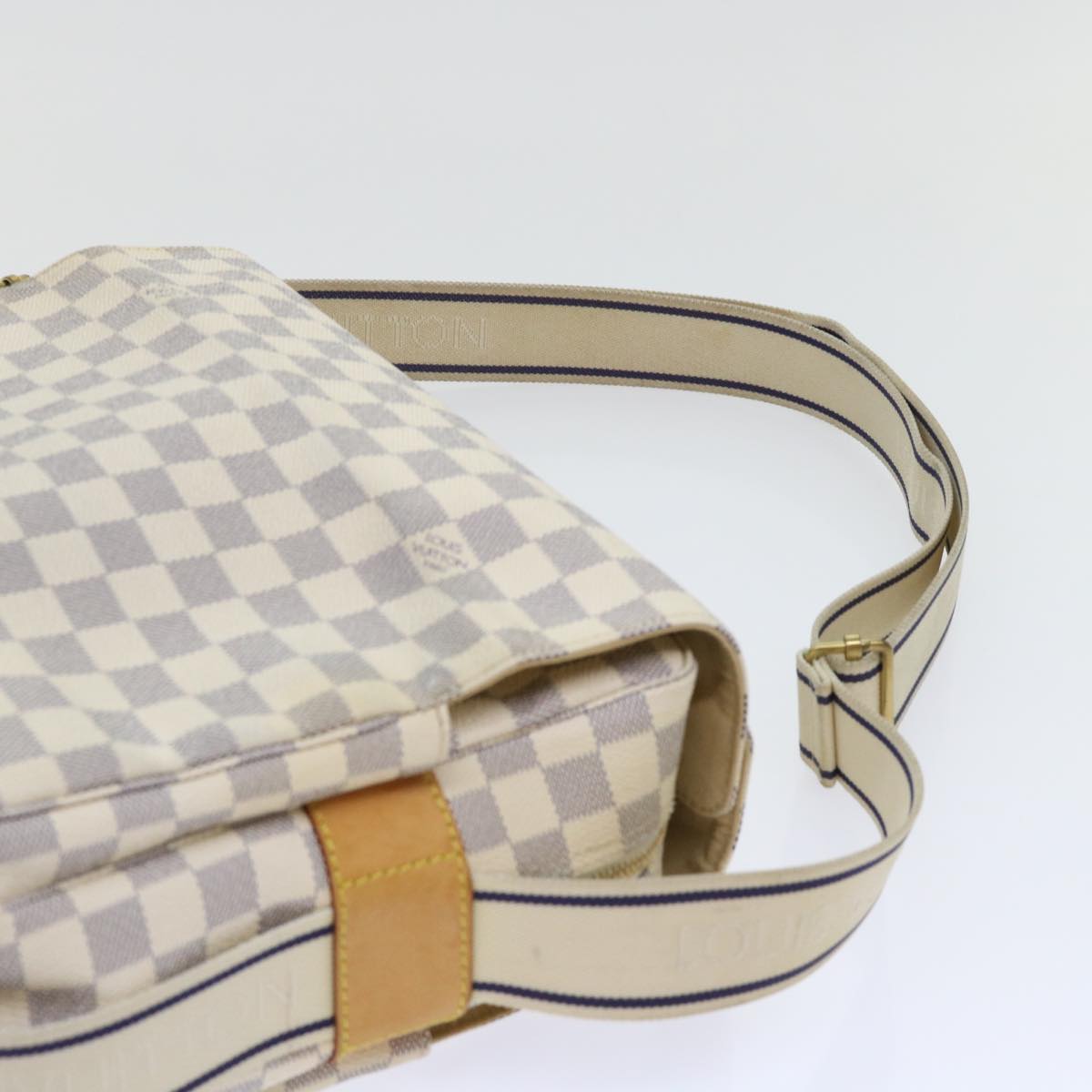 LOUIS VUITTON Damier Azur Naviglio Shoulder Bag N51189 LV Auth rd5801