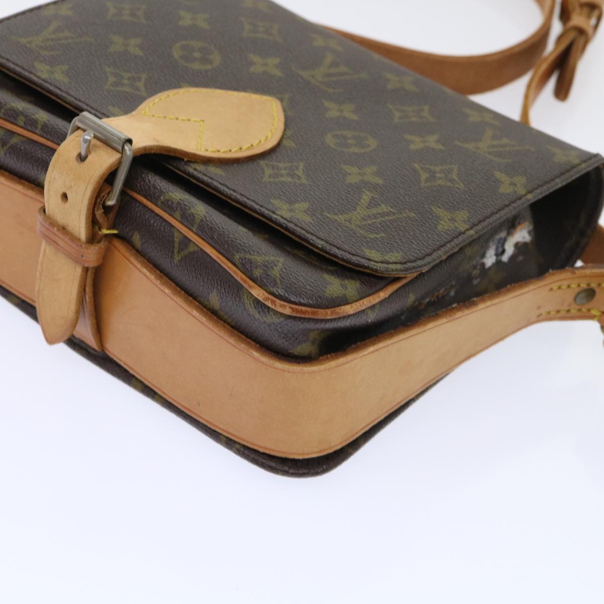 LOUIS VUITTON Monogram Cartouchiere MM Shoulder Bag Vintage M51253 Auth rd5816