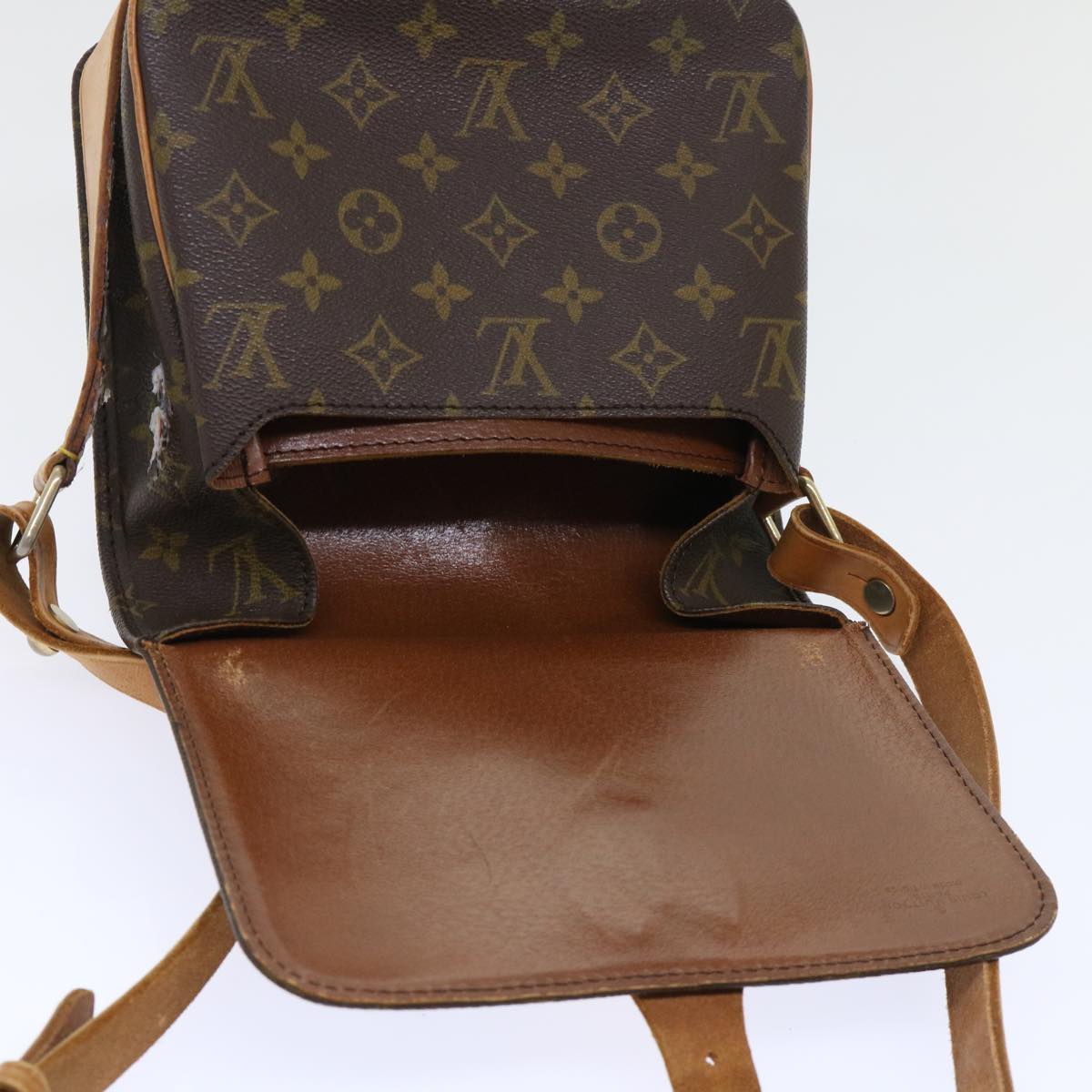 LOUIS VUITTON Monogram Cartouchiere MM Shoulder Bag Vintage M51253 Auth rd5816