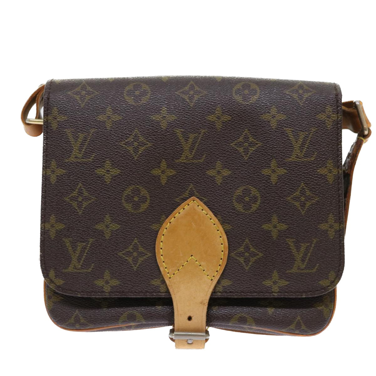 LOUIS VUITTON Monogram Cartouchiere MM Shoulder Bag Vintage M51253 Auth rd5816