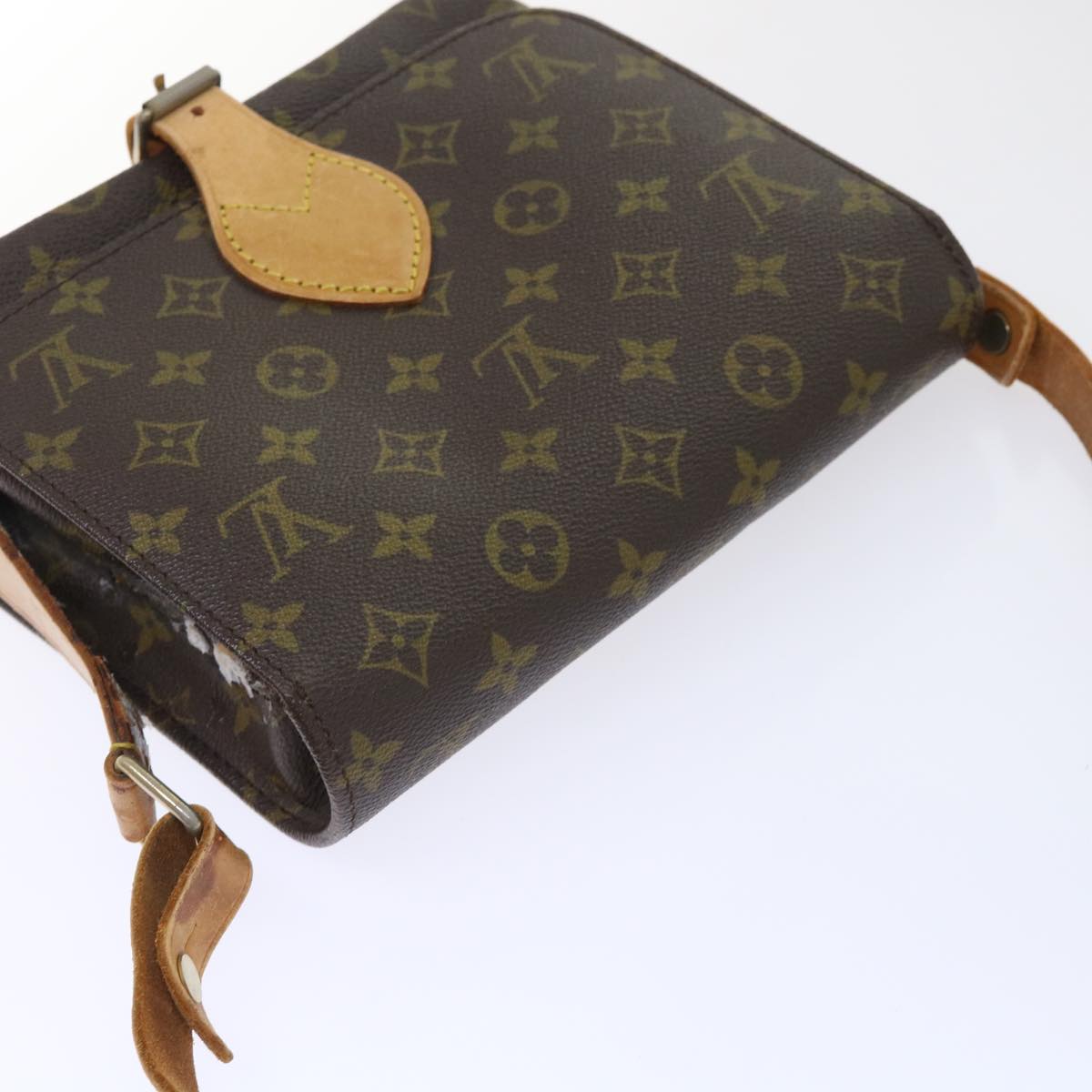 LOUIS VUITTON Monogram Cartouchiere MM Shoulder Bag Vintage M51253 Auth rd5816