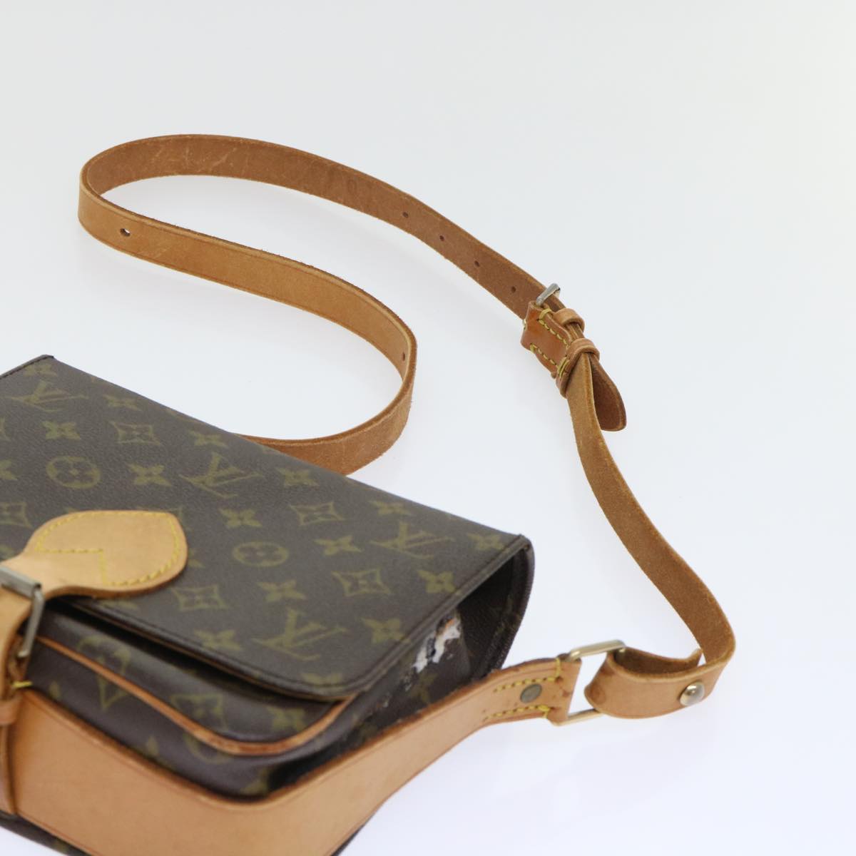 LOUIS VUITTON Monogram Cartouchiere MM Shoulder Bag Vintage M51253 Auth rd5816