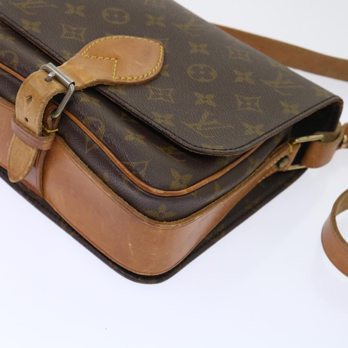 LOUIS VUITTON Monogram Cartouchiere MM Shoulder Bag Vintage M51253 Auth rd5824