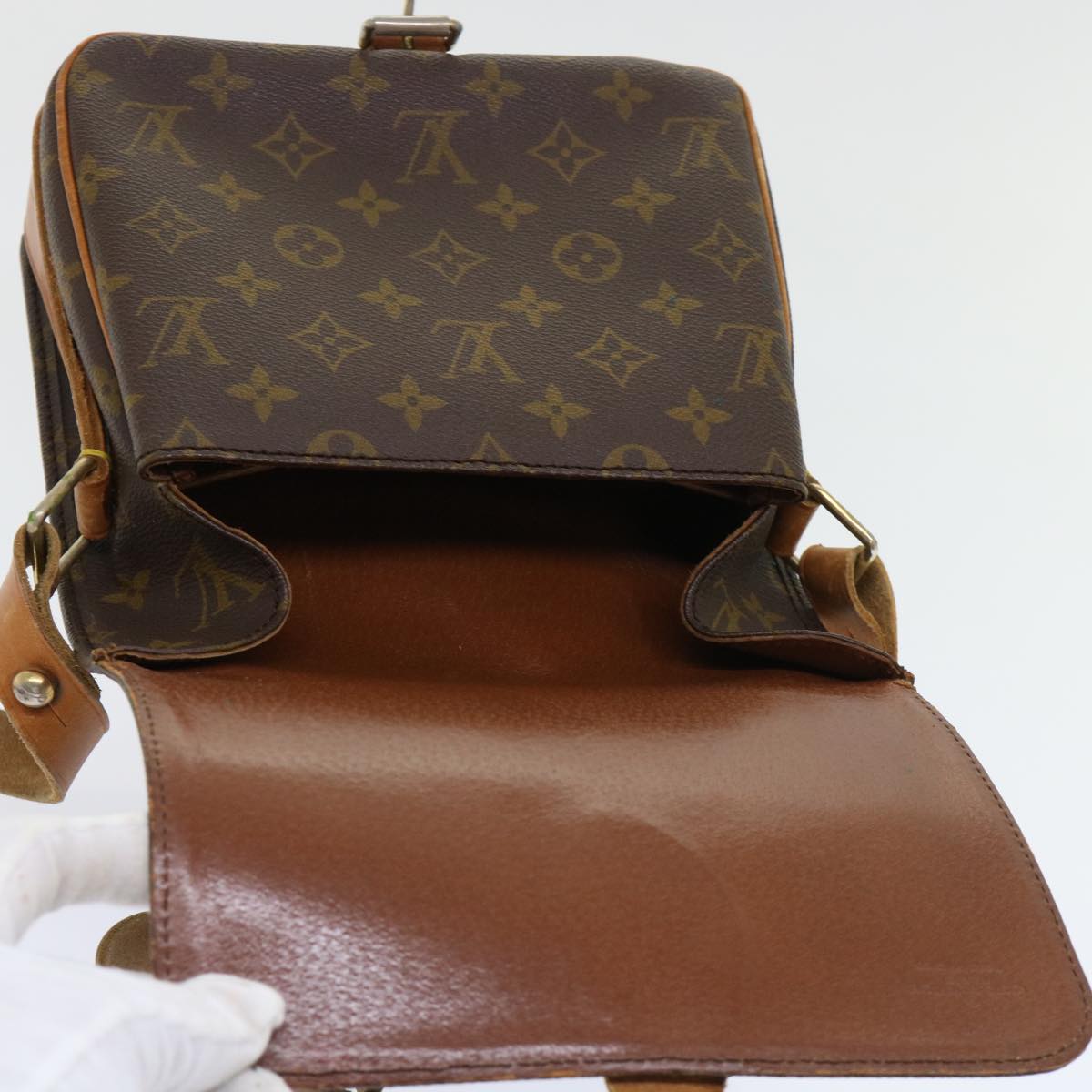 LOUIS VUITTON Monogram Cartouchiere MM Shoulder Bag Vintage M51253 Auth rd5824