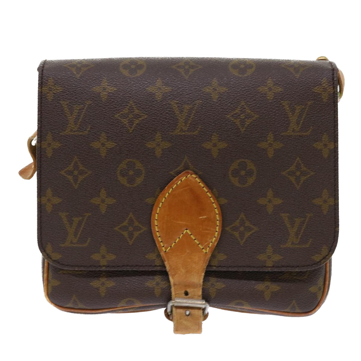 LOUIS VUITTON Monogram Cartouchiere MM Shoulder Bag Vintage M51253 Auth rd5824