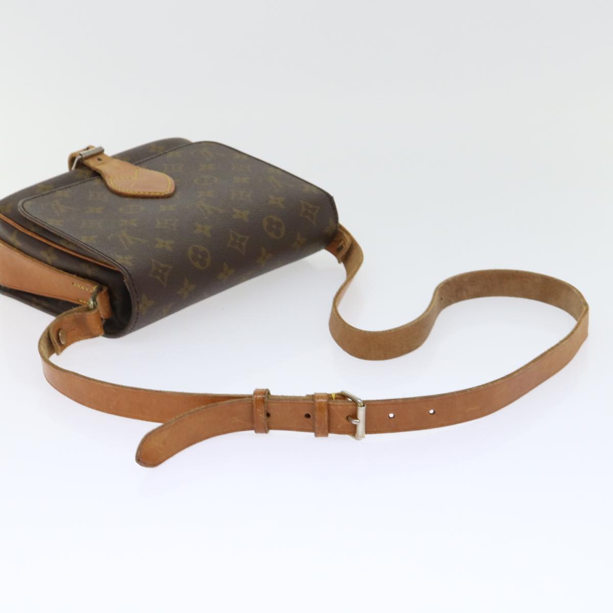 LOUIS VUITTON Monogram Cartouchiere MM Shoulder Bag Vintage M51253 Auth rd5824