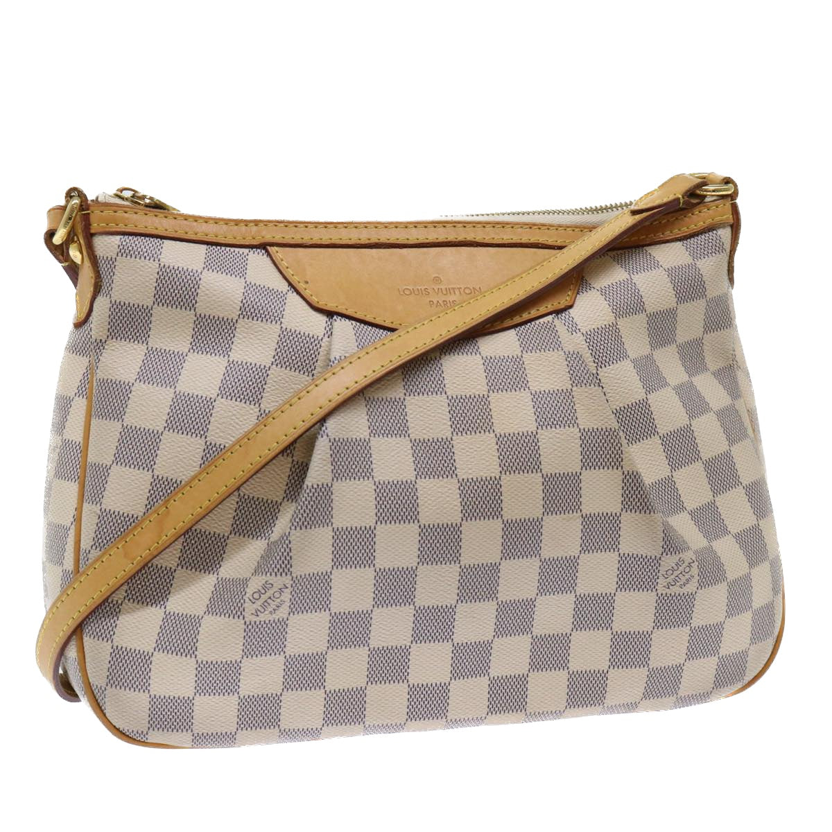 LOUIS VUITTON Damier Azur Siracusa PM Shoulder Bag N41113 LV Auth rd5830